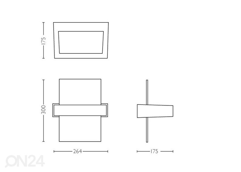 Philips Afterglow seinavalgusti 2x4,5 W 1000lm 2700K suurendatud