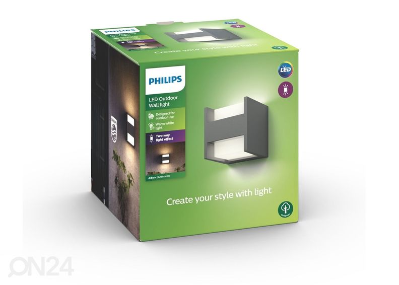Philips Arbour seinavalgusti 2x4,5 W 800lm 2700K suurendatud