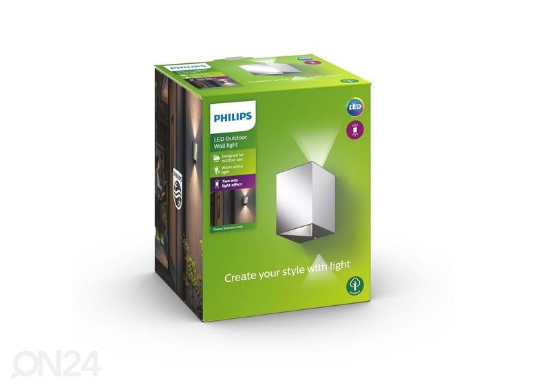 Philips Cistus seinavalgusti 2 x 4,5 W 1000lm 2700K suurendatud