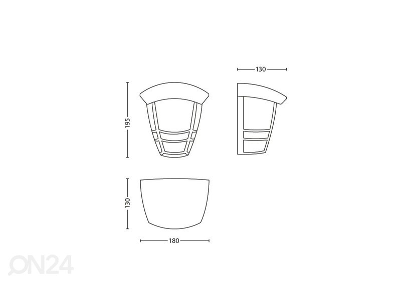 Philips Creek seinalatern E27 must suurendatud