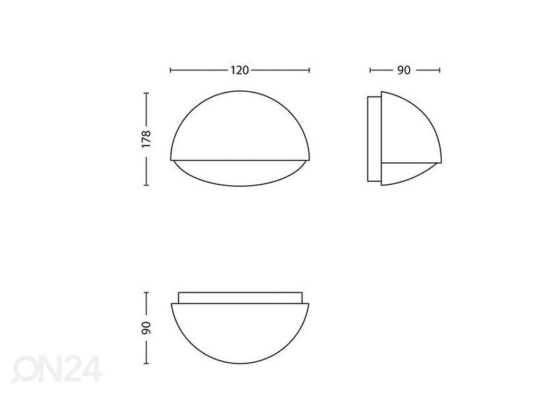 Philips Dust seinavalgusti 3 W 2700K suurendatud