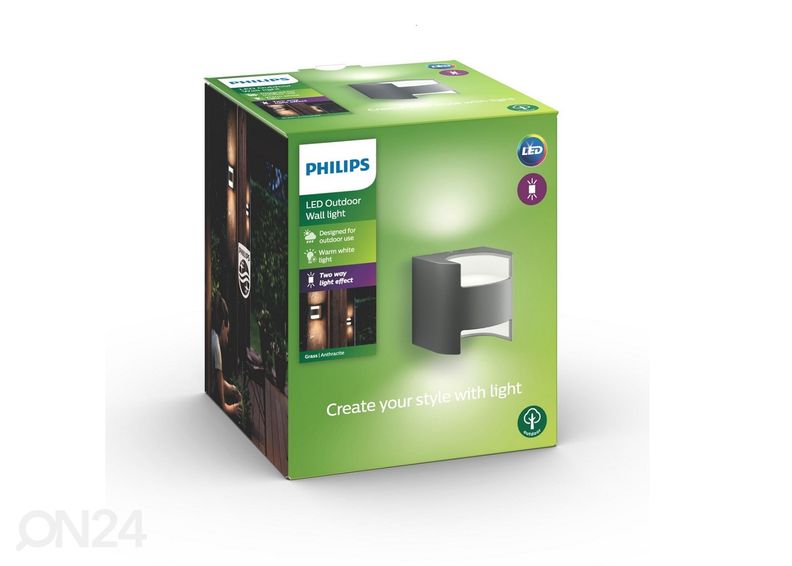 Philips Grass seinalamp 2x4,5 W 800lm 2700K suurendatud