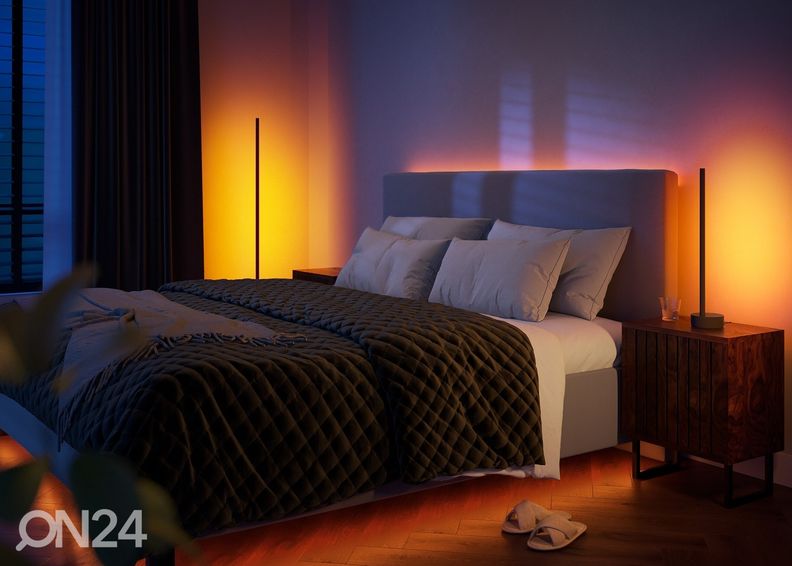 Philips Hue Black and Color ambience sujuva toonivahetusega laualamp Signe must suurendatud