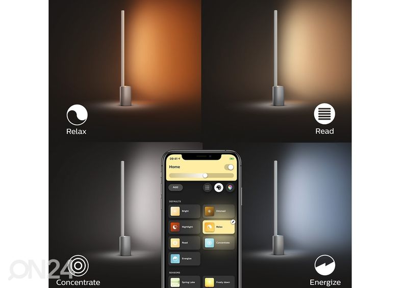 Philips Hue White and Color ambience sujuva toonivahetusega põrandalamp Signe suurendatud