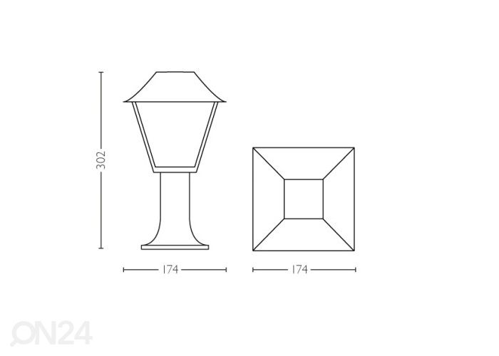 Philips myGarden Alpenglow postvalgusti E27 suurendatud