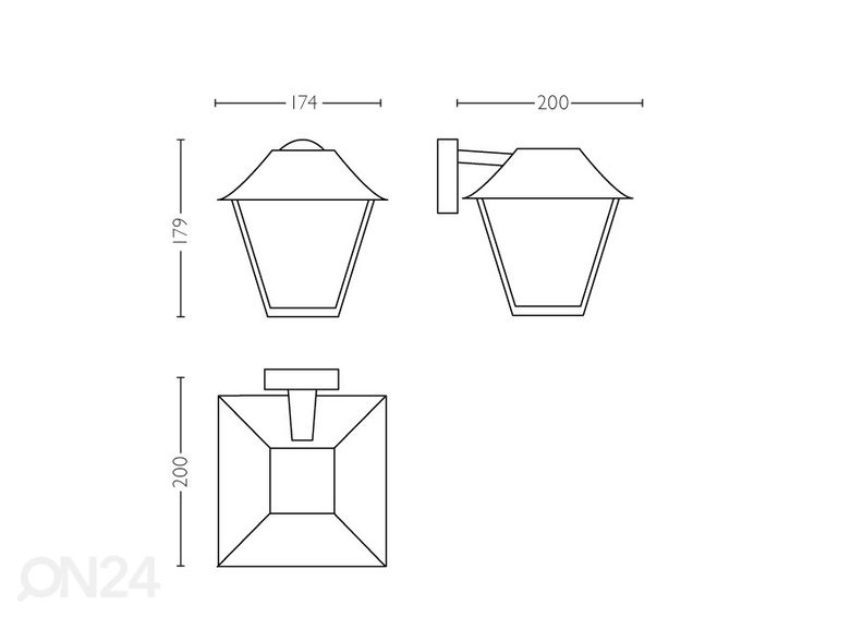 Philips myGarden Alpenglow seinalatern E27 suurendatud