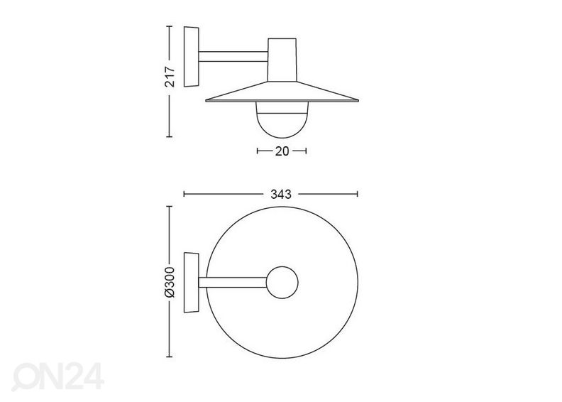 Philips myGarden Skua seinalatern E27 suurendatud