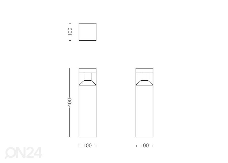 Philips Parterre postamentvalgusti 8 W 800lm 2700K suurendatud