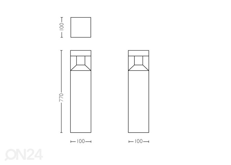 Philips Parterre postvalgusti 8 W 800lm 2700K suurendatud