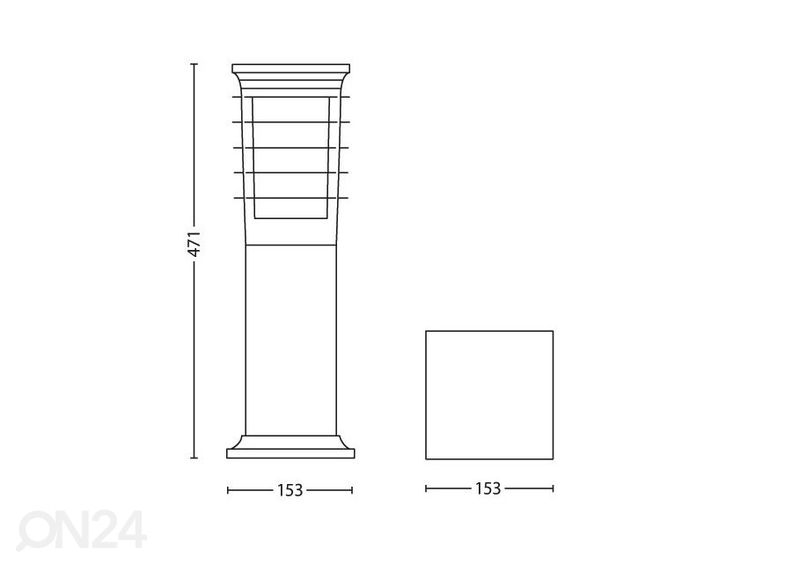 Philips Patio postvalgusti 1xE27 suurendatud