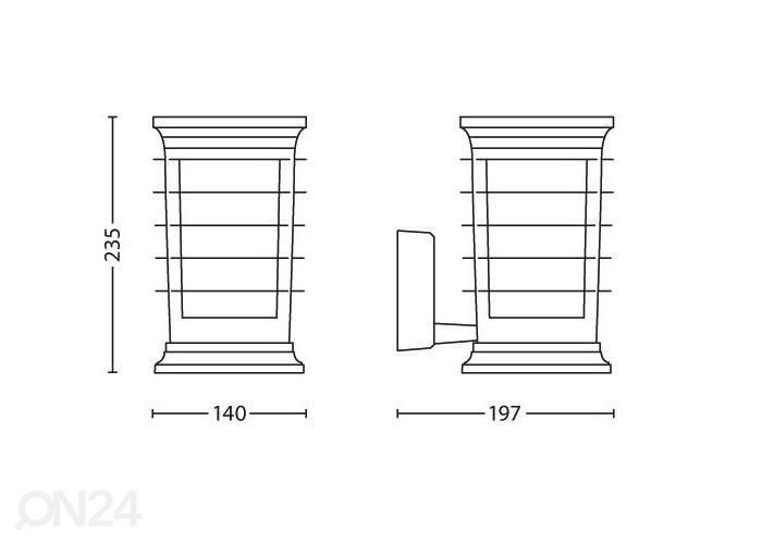 Philips Patio seinalatern 1xE27 suurendatud