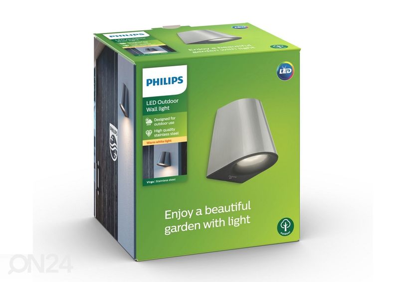 Philips Virga seinavalgusti 3 W 2700K hall suurendatud