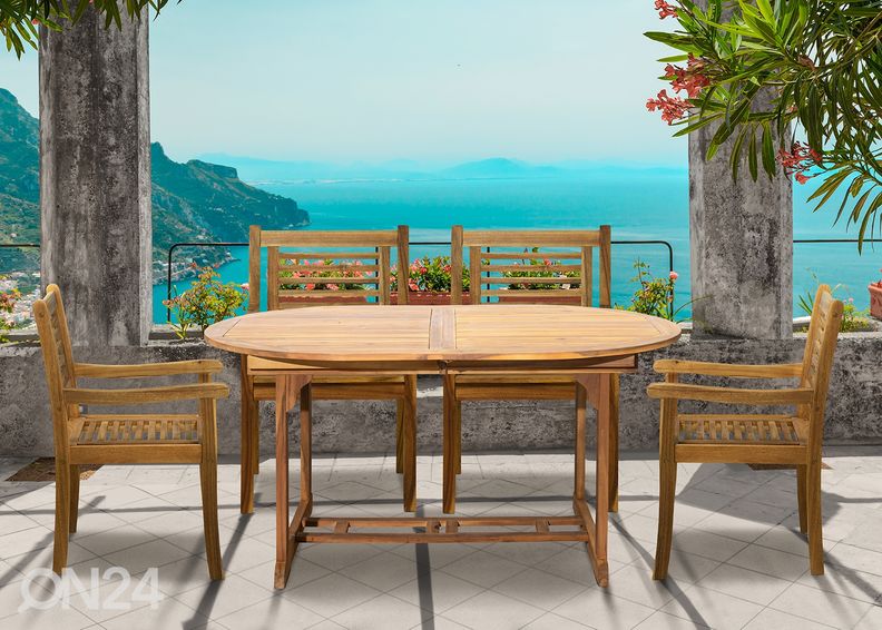 Pikendatav aialaud 100x150-200 cm, akaatsia suurendatud