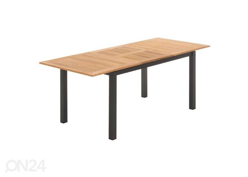 Pikendatav aialaud Tika 156/214x88,5 cm, pruun/must suurendatud