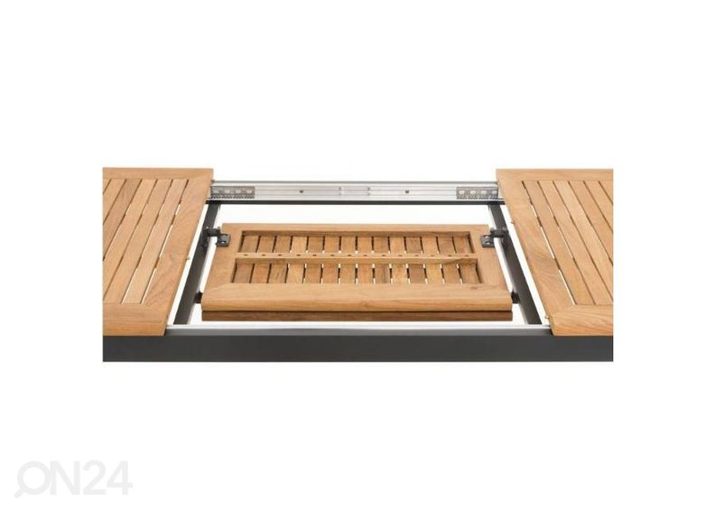 Pikendatav aialaud Tika 156/214x88,5 cm, pruun/must suurendatud