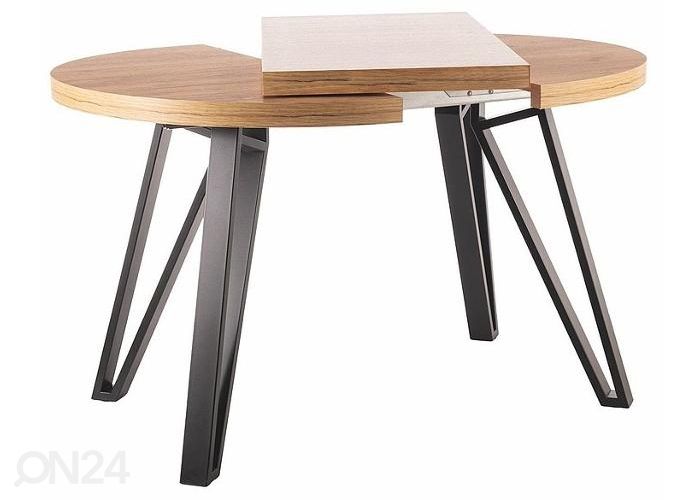 Pikendatav söögilaud 100-168x100 cm suurendatud