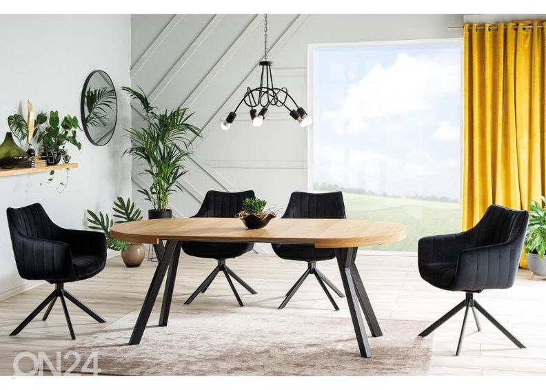 Pikendatav söögilaud 100-250x100 cm suurendatud