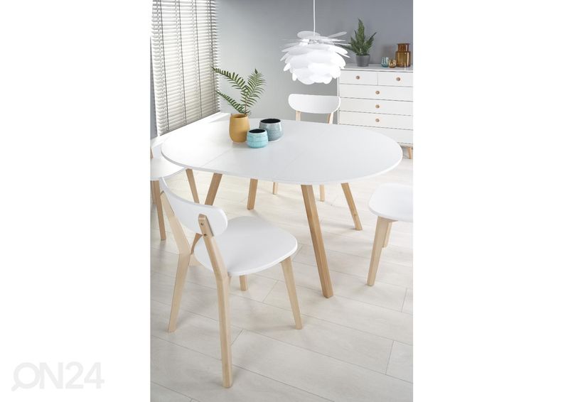 Pikendatav söögilaud 102/142x102 cm suurendatud