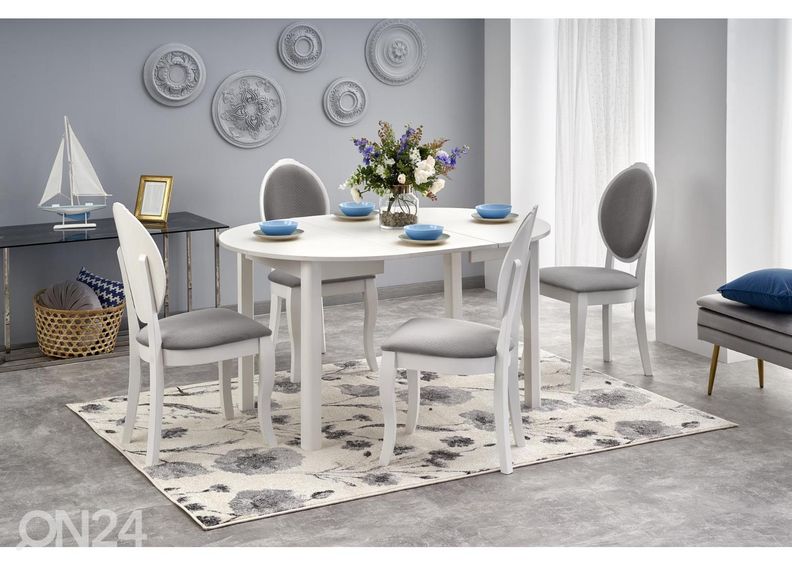 Pikendatav söögilaud 102/142x102 cm suurendatud