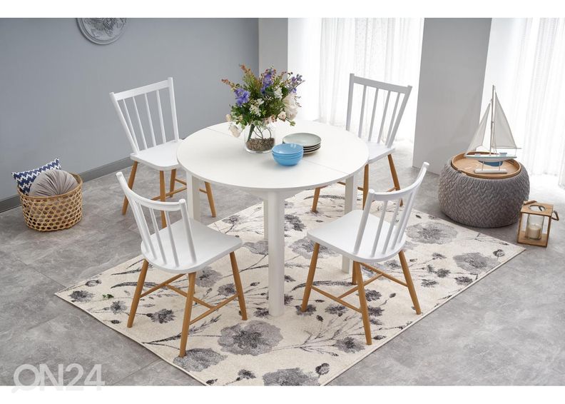 Pikendatav söögilaud 102/142x102 cm suurendatud