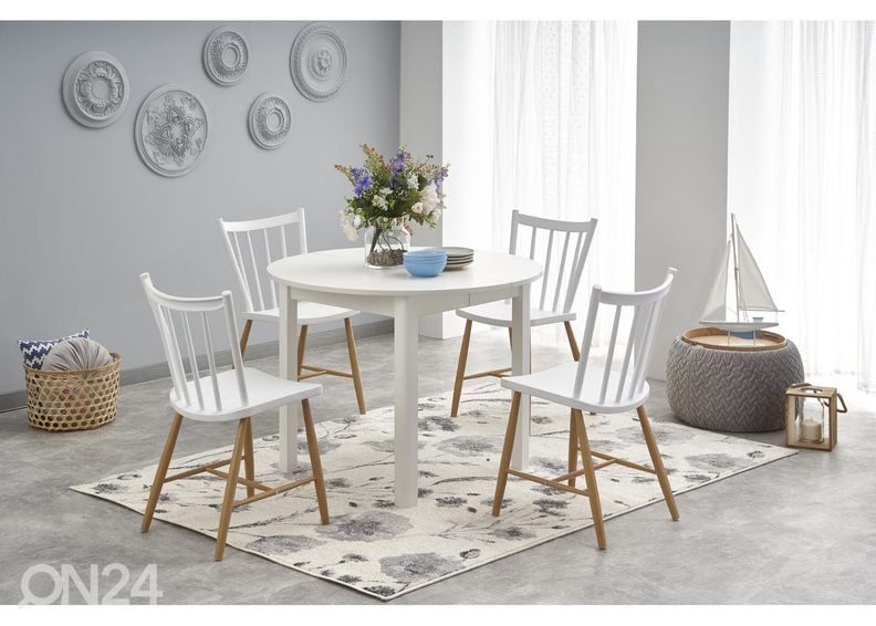 Pikendatav söögilaud 102/142x102 cm suurendatud