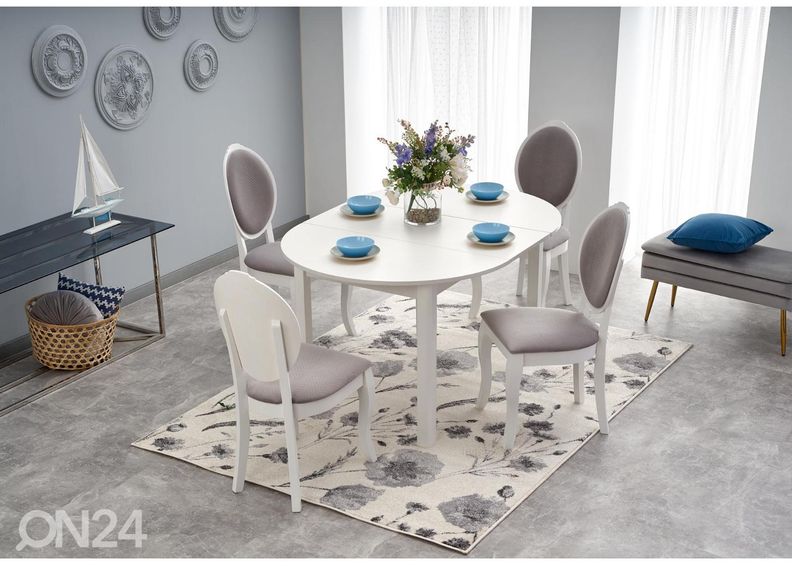 Pikendatav söögilaud 102/142x102 cm suurendatud