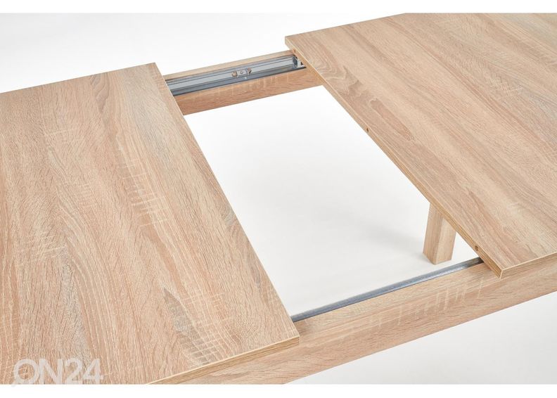 Pikendatav söögilaud 118/158x75 cm suurendatud