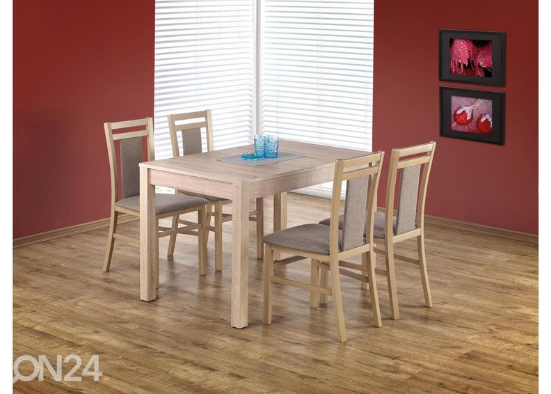 Pikendatav söögilaud 118/158x75 cm suurendatud