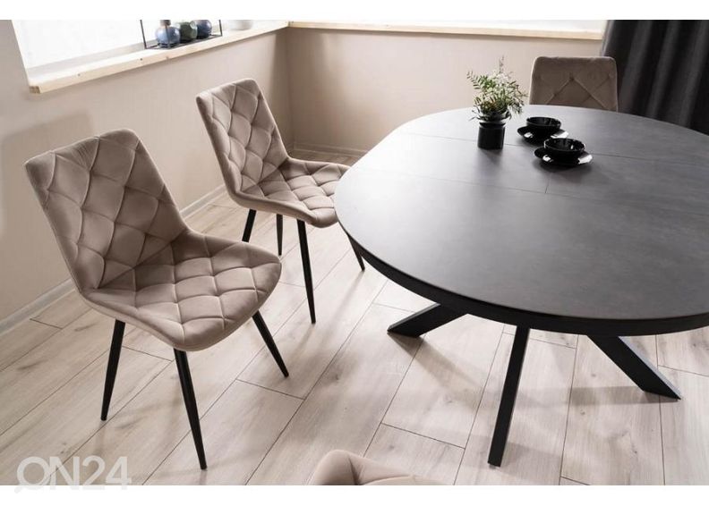 Pikendatav söögilaud 120-160x120 cm suurendatud