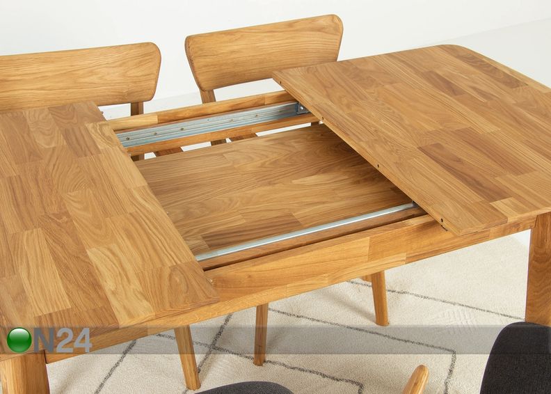 Pikendatav söögilaud 120-160x80 cm suurendatud