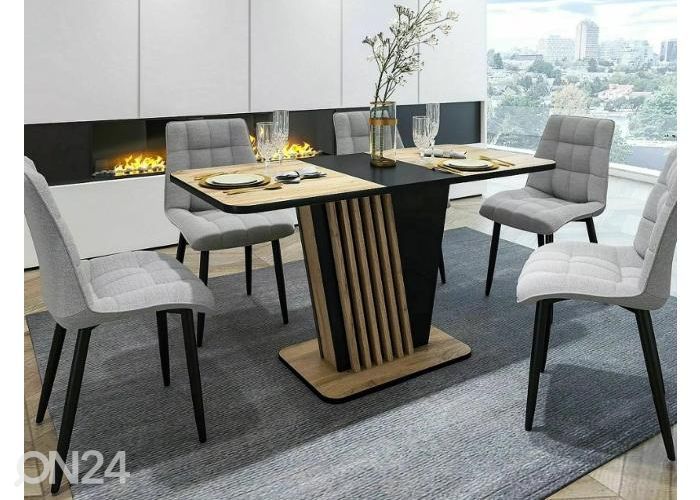 Pikendatav söögilaud 125-170x75 cm suurendatud