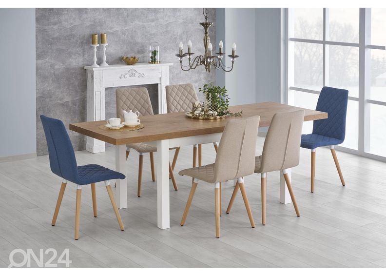 Pikendatav söögilaud 140/220x80 cm suurendatud