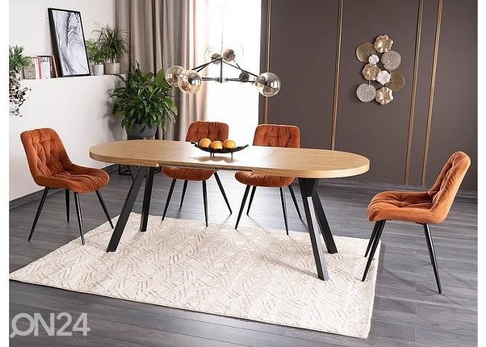 Pikendatav söögilaud 140-272x80 cm suurendatud