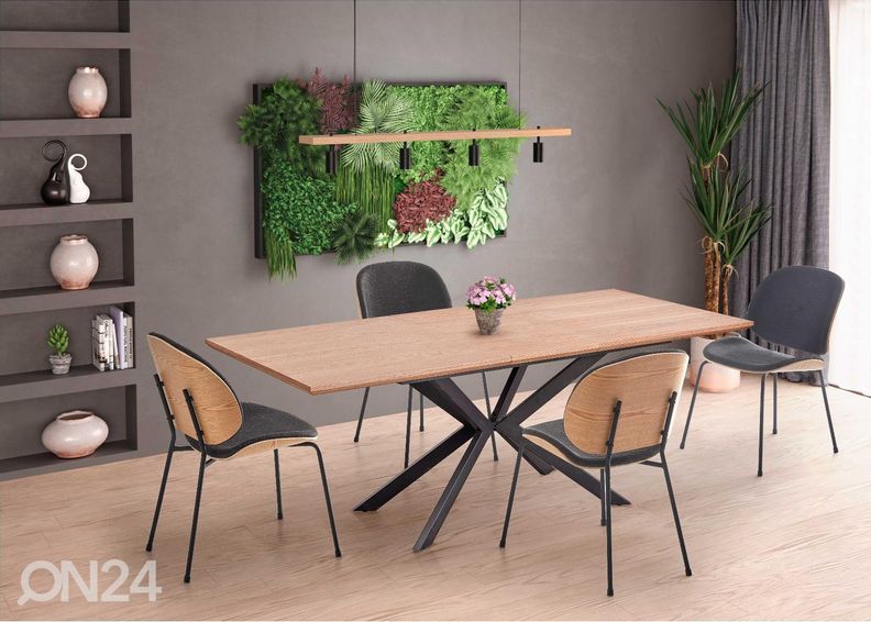 Pikendatav söögilaud 160/200x90 cm suurendatud