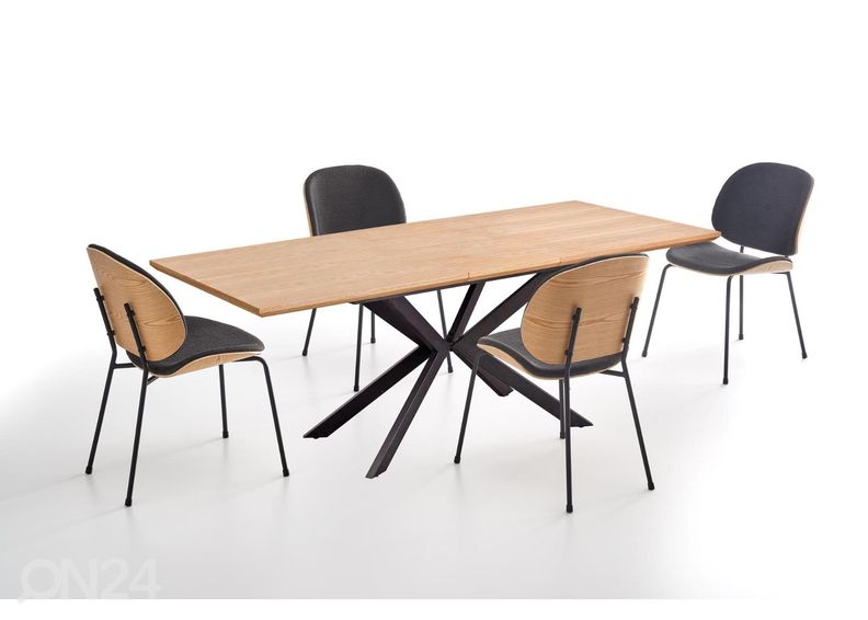 Pikendatav söögilaud 160/200x90 cm suurendatud