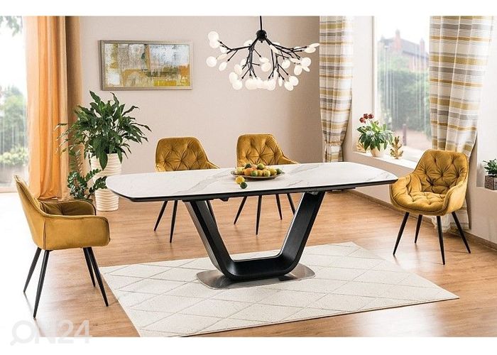 Pikendatav söögilaud 160-220x90 cm suurendatud