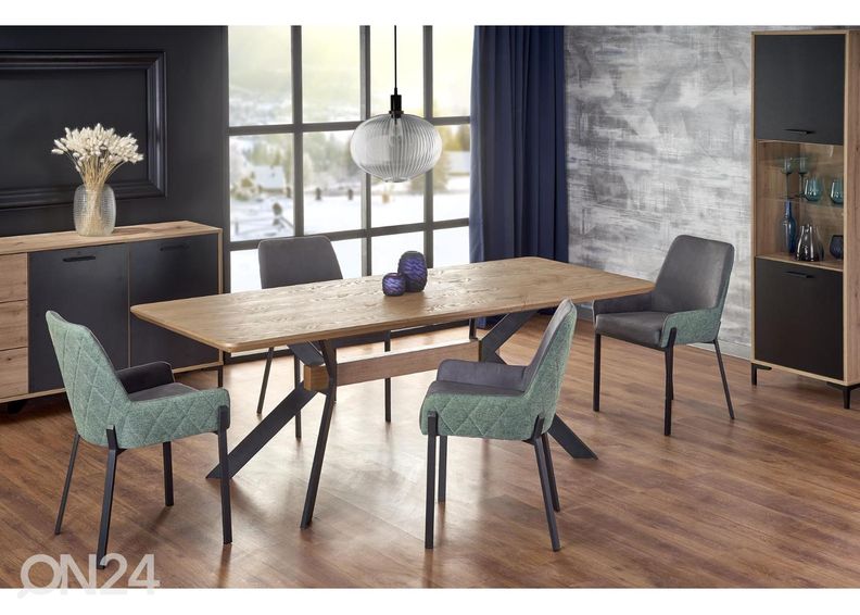 Pikendatav söögilaud 160/220x90 cm suurendatud