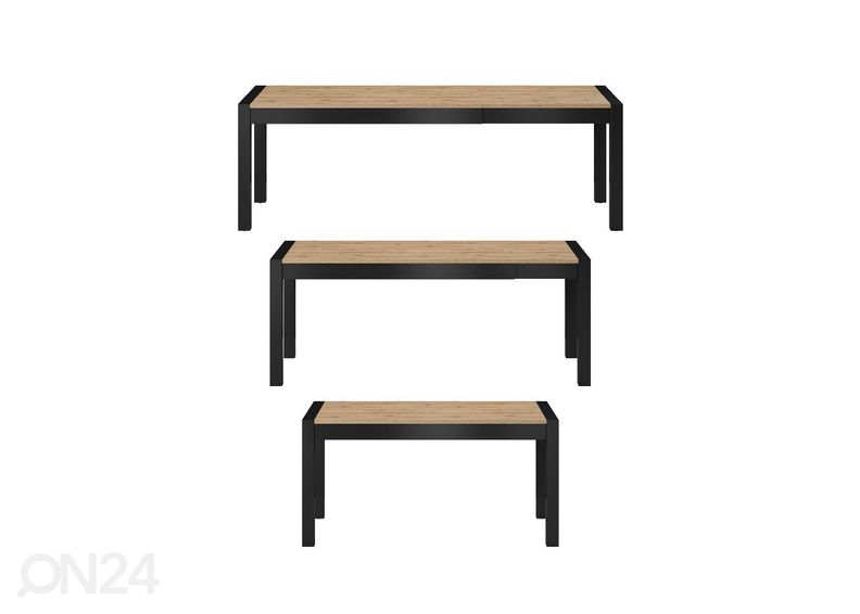 Pikendatav söögilaud 160-240x90 cm suurendatud