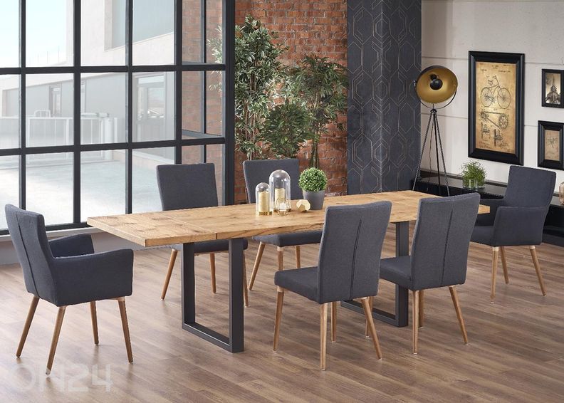 Pikendatav söögilaud 160/250x90 cm suurendatud