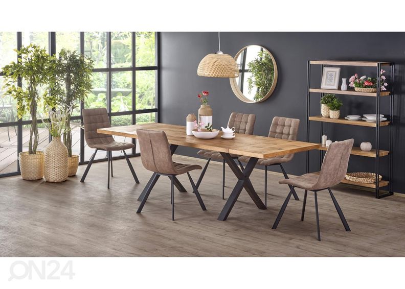 Pikendatav söögilaud 160/250x90 cm suurendatud