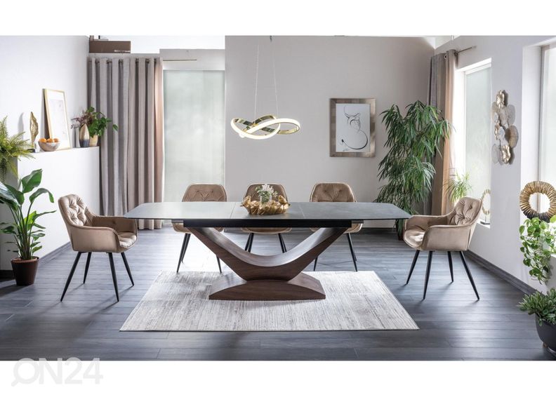 Pikendatav söögilaud 180-240x95 cm suurendatud