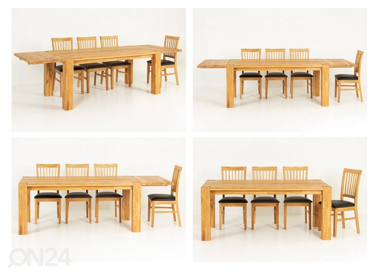 Pikendatav söögilaud 180-280x90 cm suurendatud