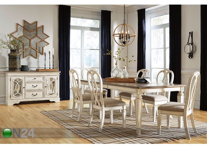 Pikendatav söögilaud 198/244x107 cm suurendatud