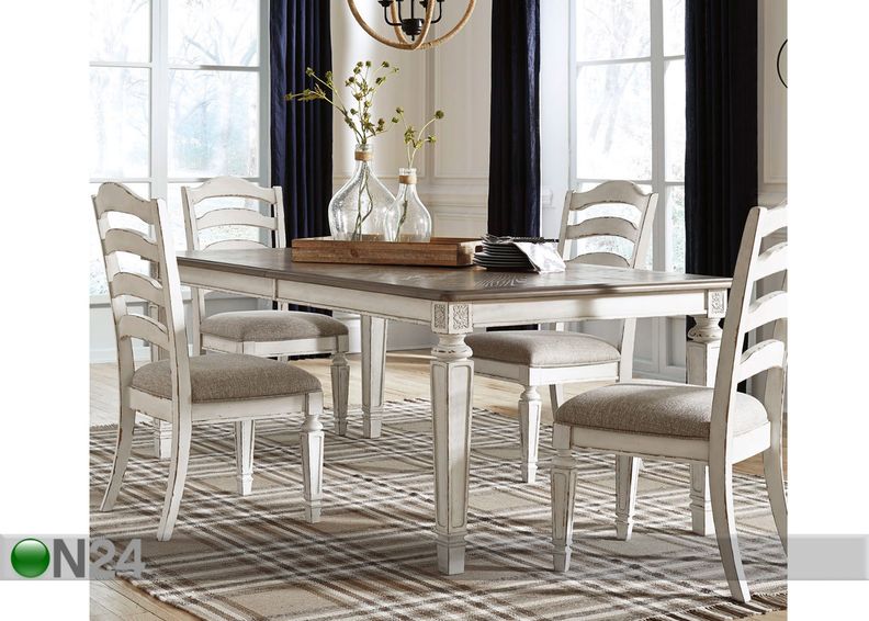 Pikendatav söögilaud 198/244x107 cm suurendatud