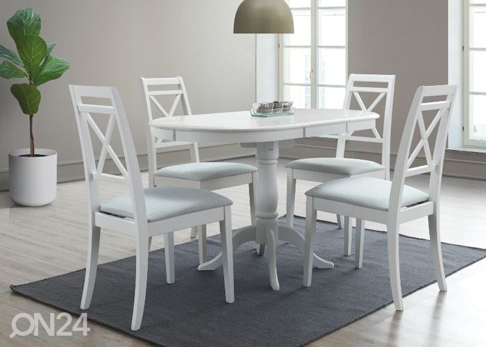 Pikendatav söögilaud 70x100-129 cm suurendatud