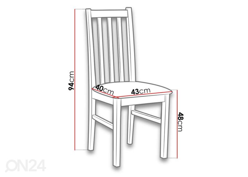 Pikendatav söögilaud 70x120-160 cm + 6 tooli suurendatud