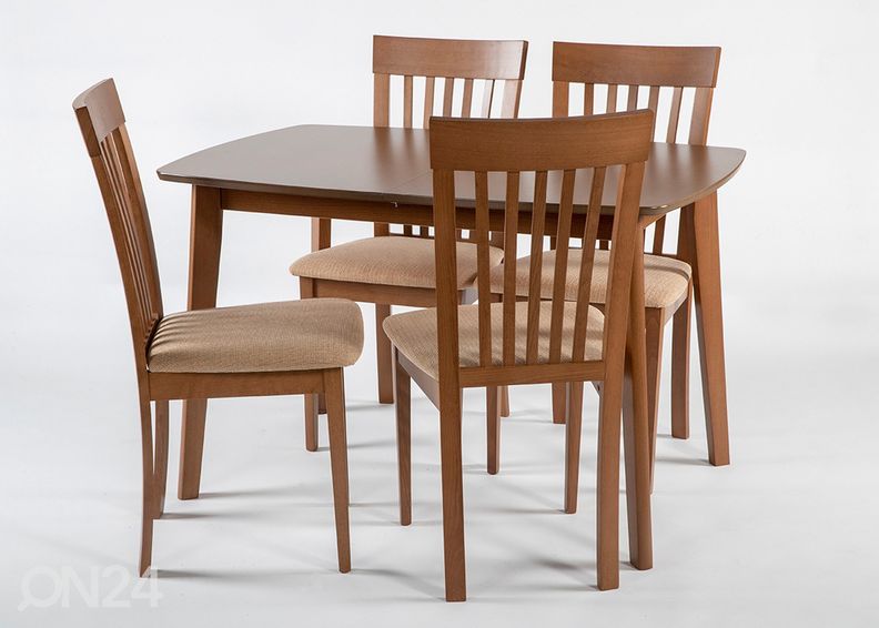 Pikendatav söögilaud 80x120-150 cm, pähkel suurendatud