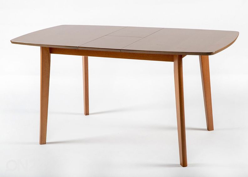 Pikendatav söögilaud 80x120-150 cm, pähkel suurendatud
