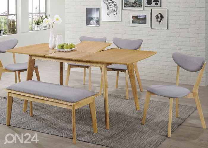 Pikendatav söögilaud 80x120-160 cm suurendatud