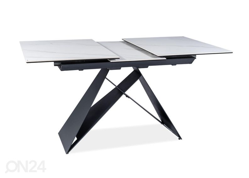 Pikendatav söögilaud 80x120-160 cm suurendatud